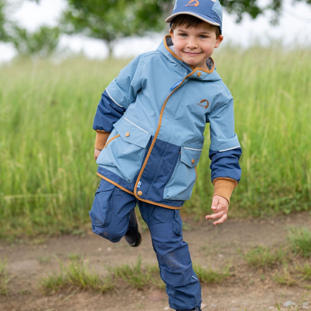 Finkid KIVA MOVE Rain Jacket Kids - dove/almond
