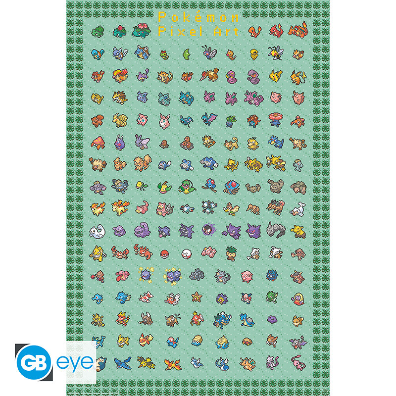 POKEMON Poster Pixel Art (91.5x61cm)