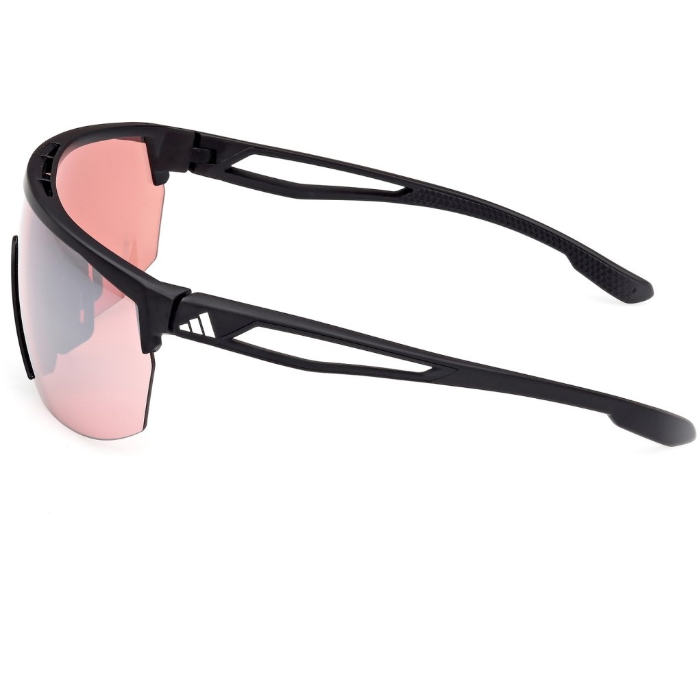adidas SP0099 Sport Sunglasses - Matte Black / Mirror Bordeaux