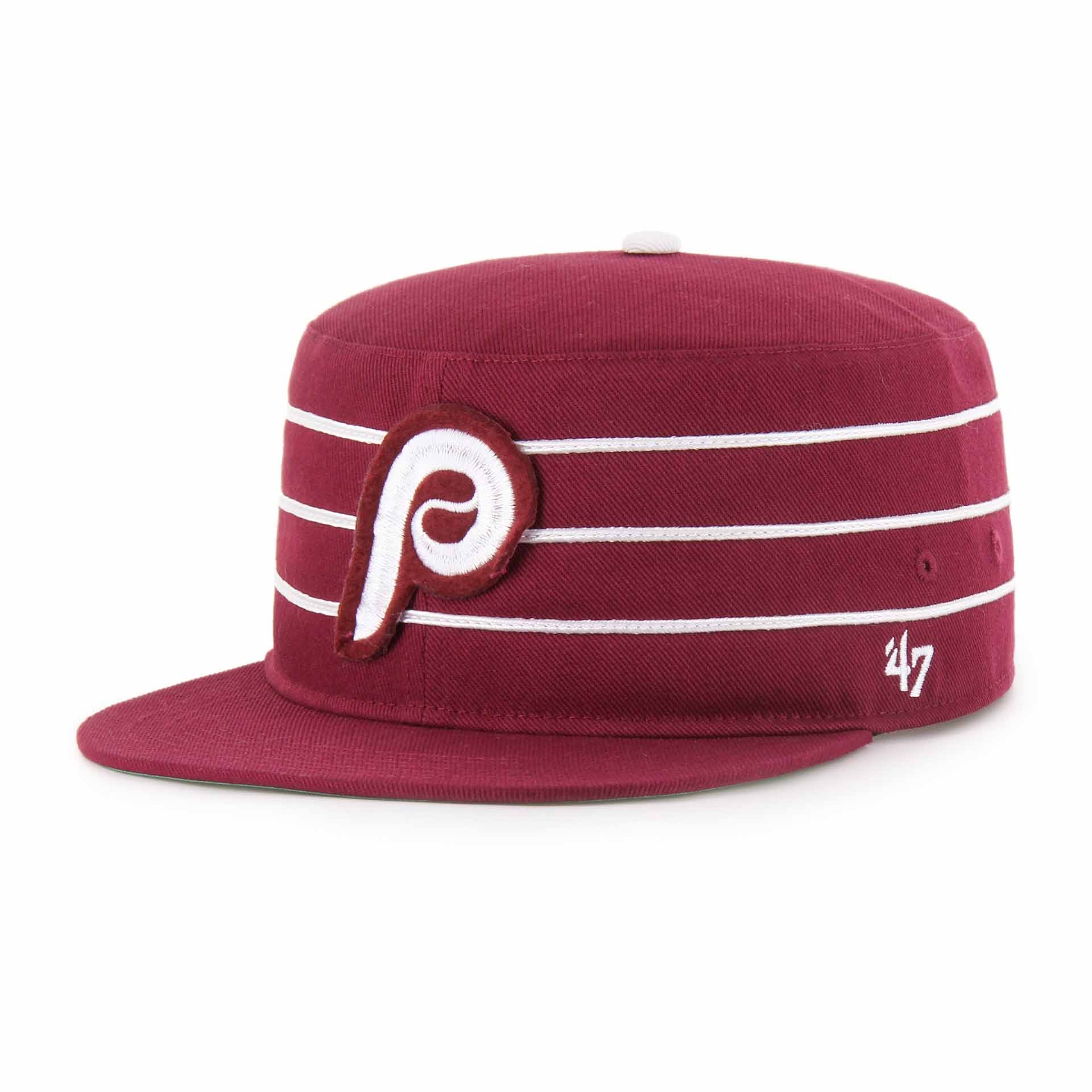 Philadelphia Phillies Cooperstown Golden Age MLB '47 Adjustable Pillbox Cap Burgundy