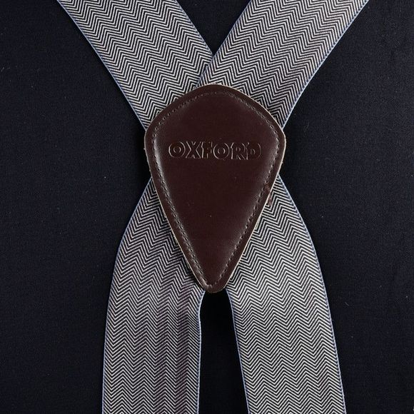 Oxford herringbone suspenders - grayRef: Od0345 / Ca052