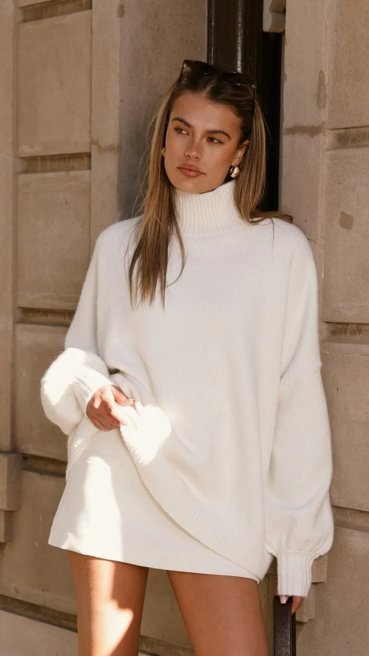 Harita Knitted Sweater - White