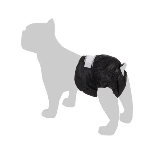 Flamingo Disposable Nappy for Female Dogs - XXS - Black