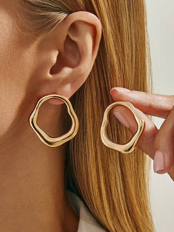 Irregularity Shiny Earrings Accessories