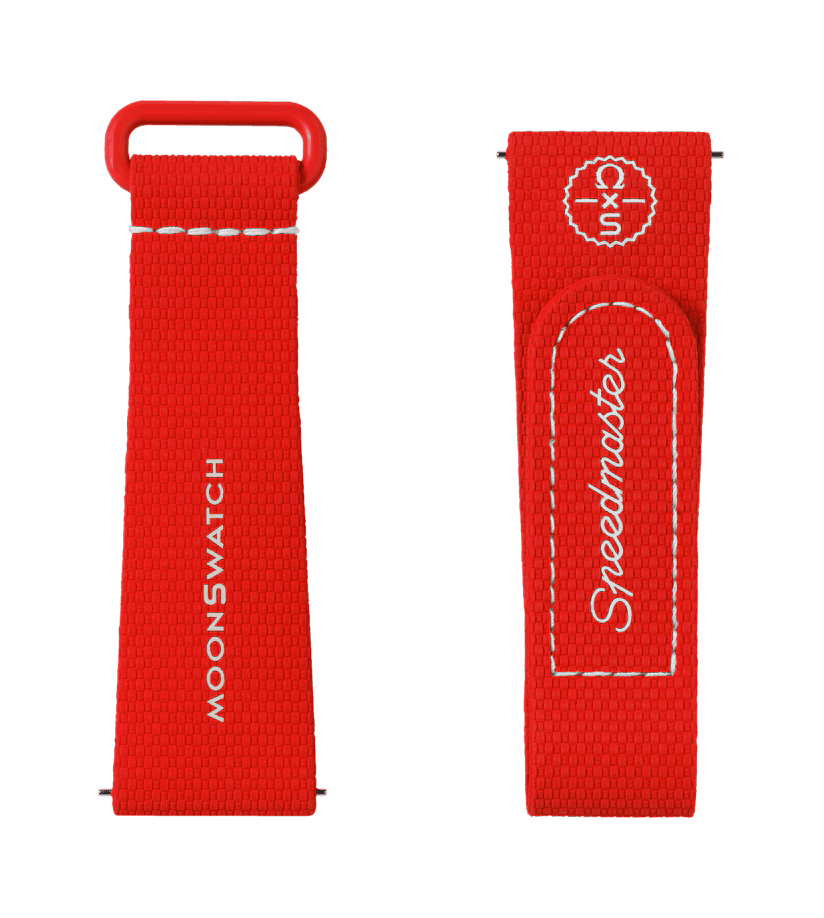 MOONSWATCH RED/WHITE RUBBER