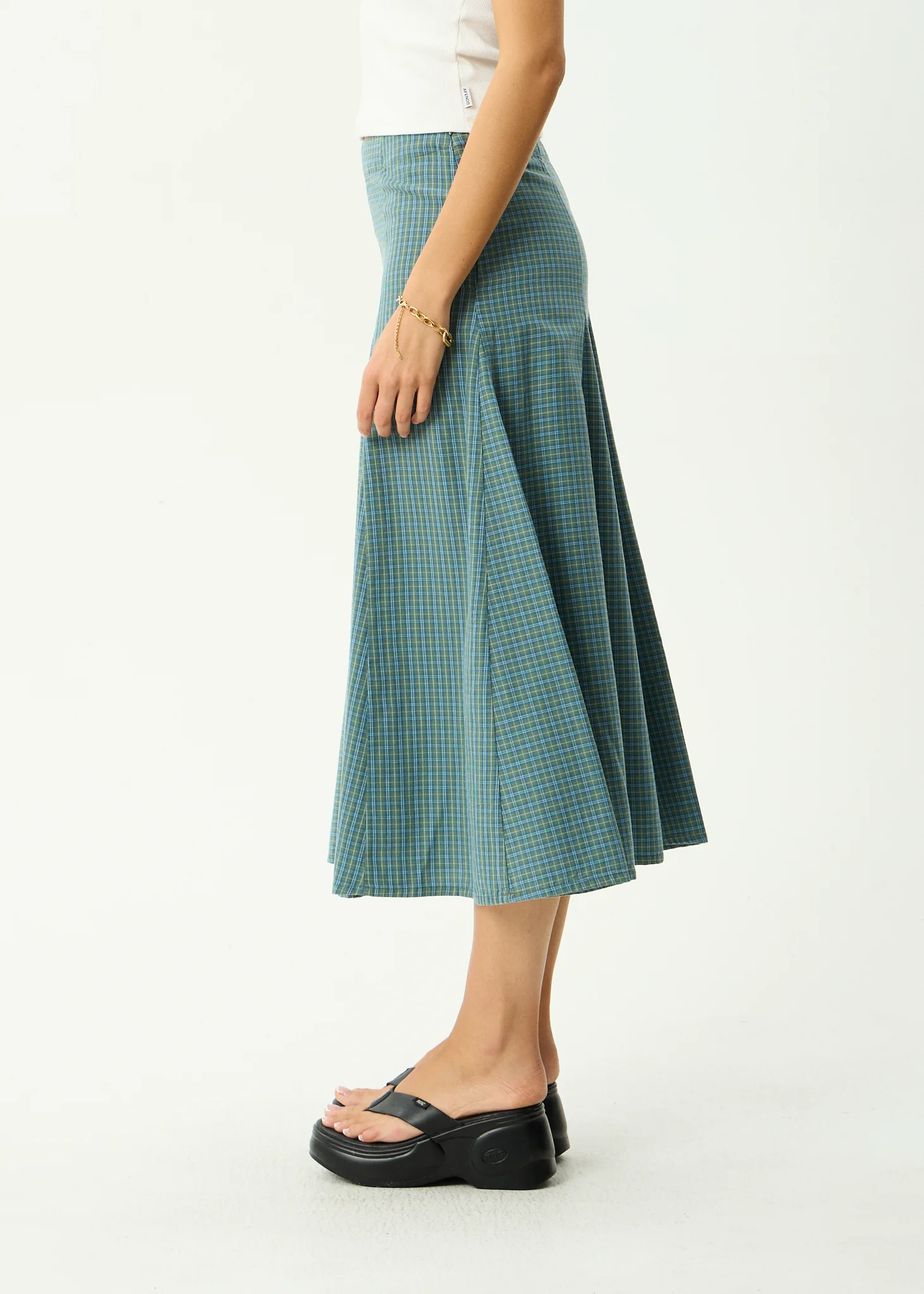 AFENDS Womens Voyager - Midi Skirt - Deep Olive Voyager