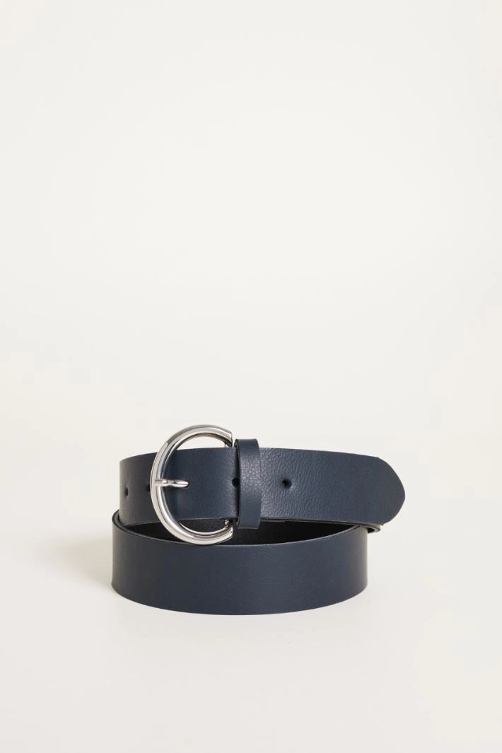 Leather belt - BLUE