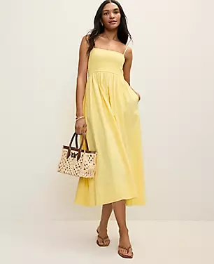 Weekend Smocked Midi Dress