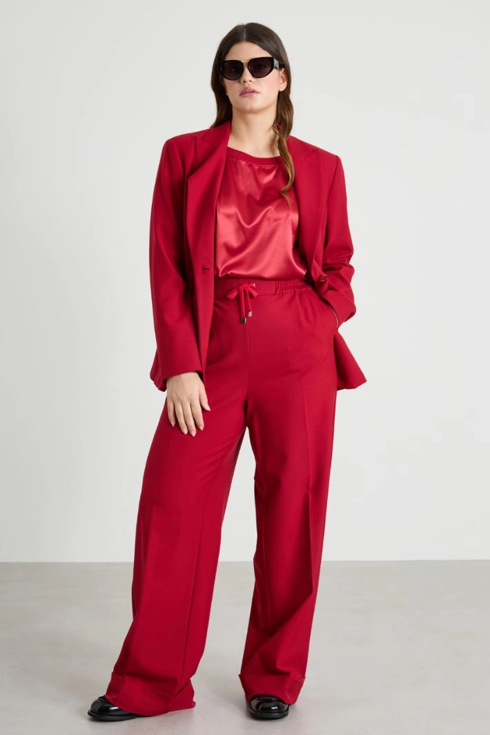 Viscose blend blazer - RED