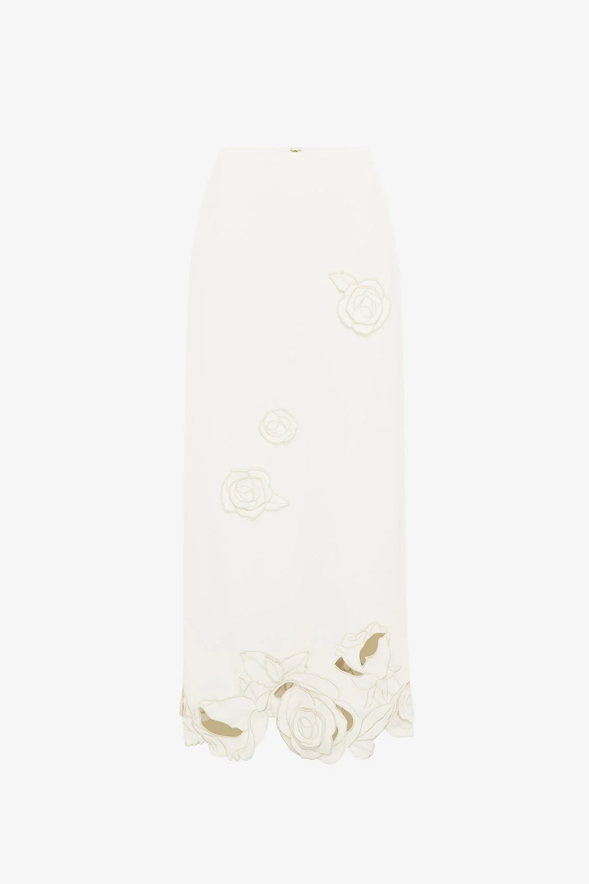 Kyra Appliqué Maxi Skirt - Vanilla
