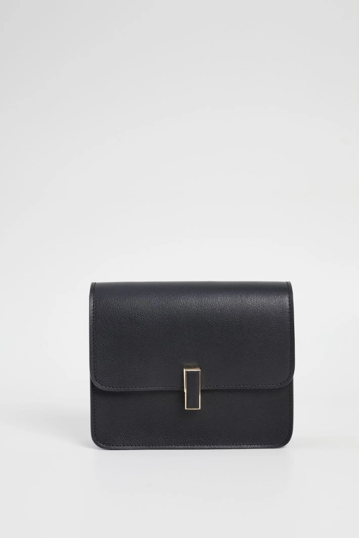 Leather shoulder bag - BLACK
