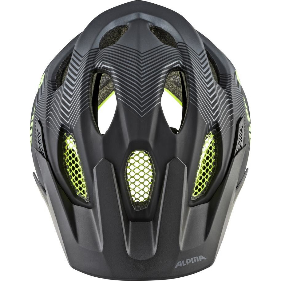Alpina Carapax JR. Kids Helmet - black-neon-yellow