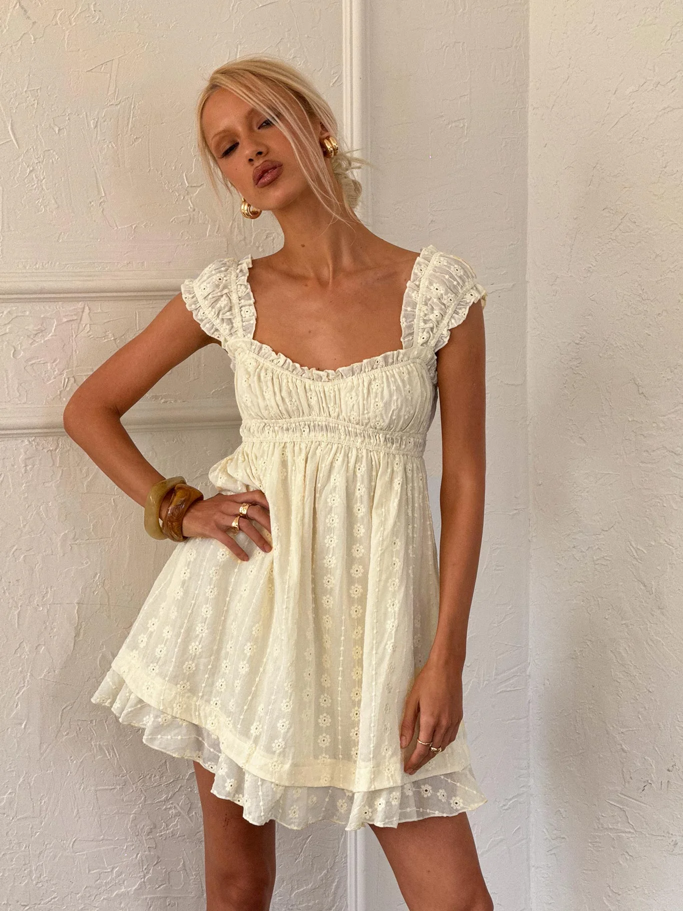 Carlita Mini Dress Yellow