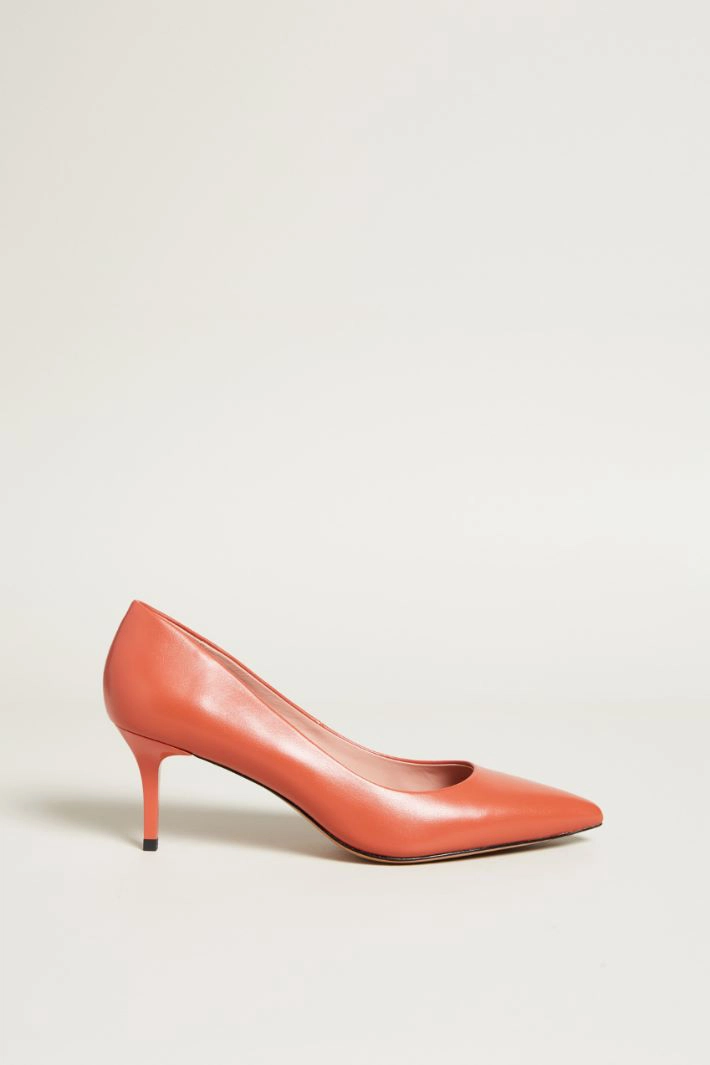 Leather pumps - SALMON