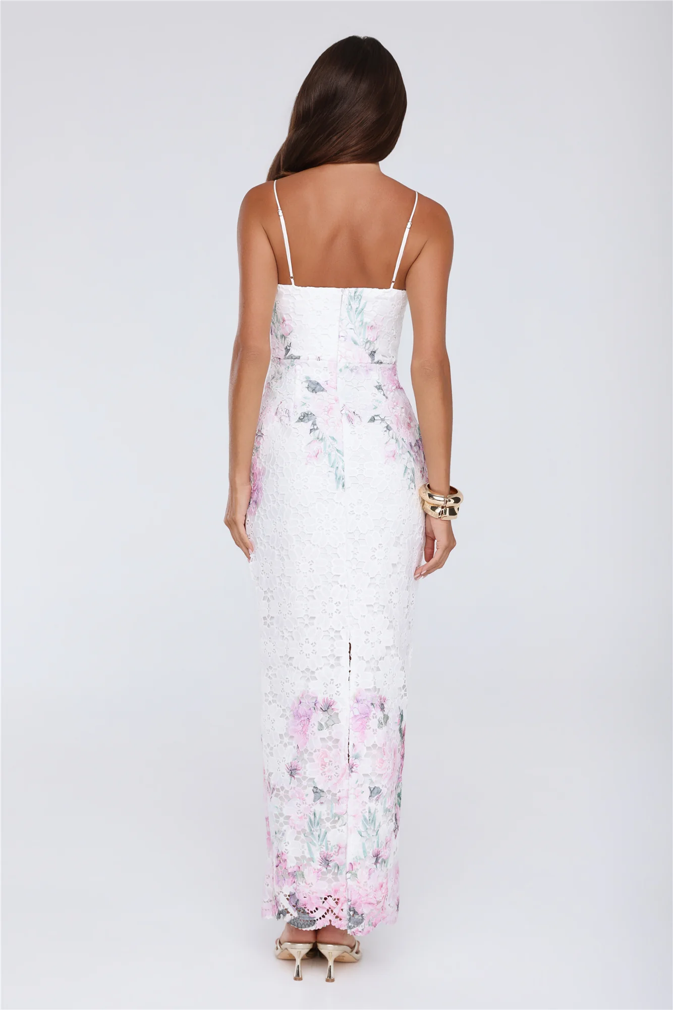 Wardrobe Flex Embroidered Maxi Dress White