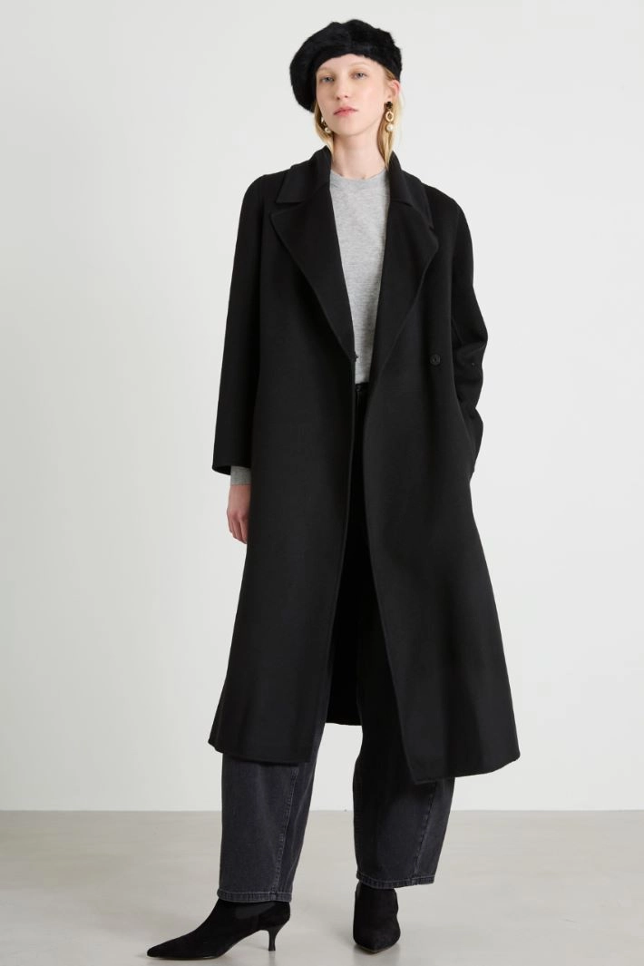 Angora beret - BLACK