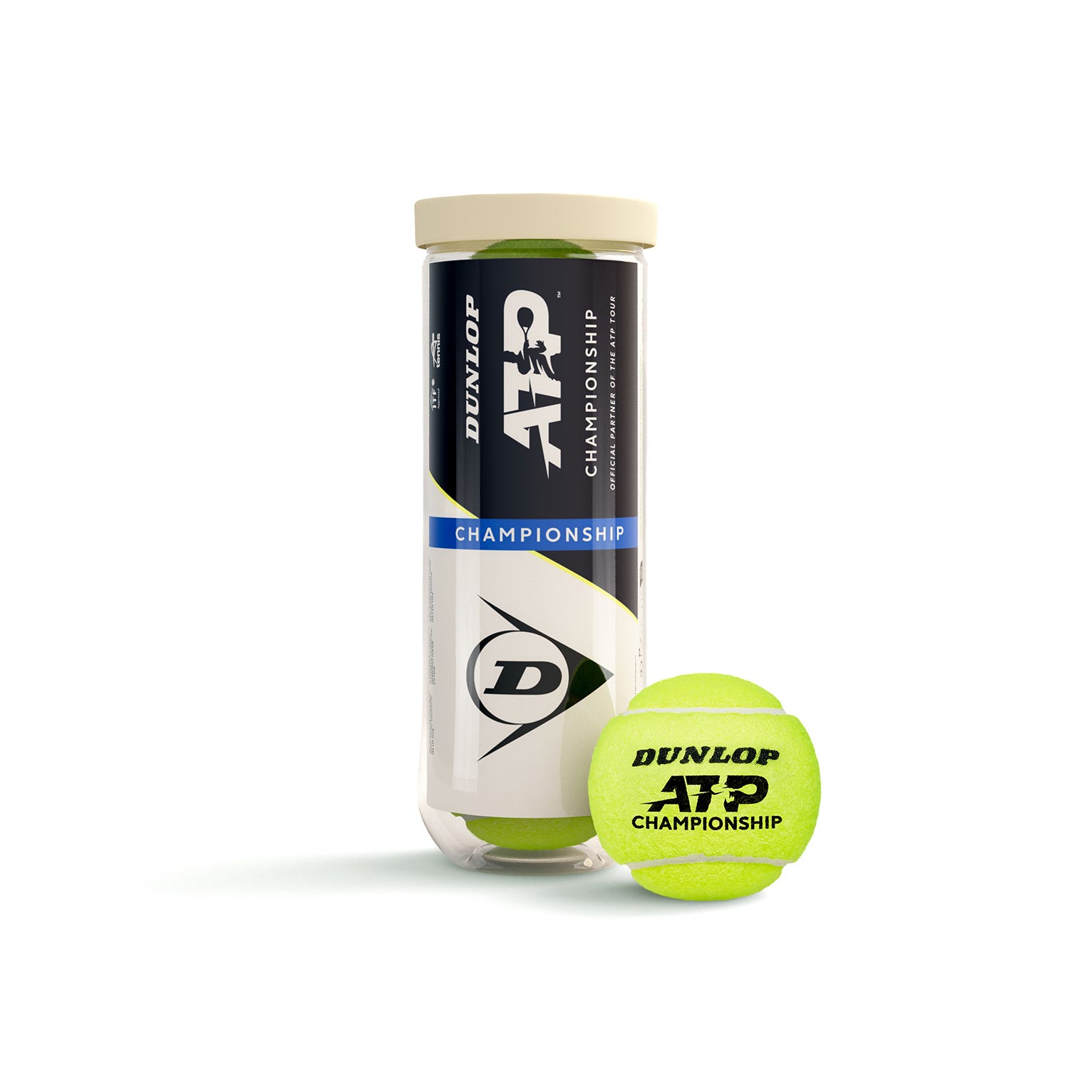 CAN OF 3 DUNLOP ATP CHAMPIONSHIP BALLS