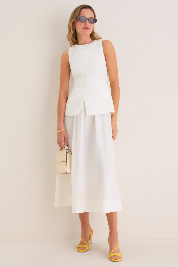 White Harley Waistcoat Dress