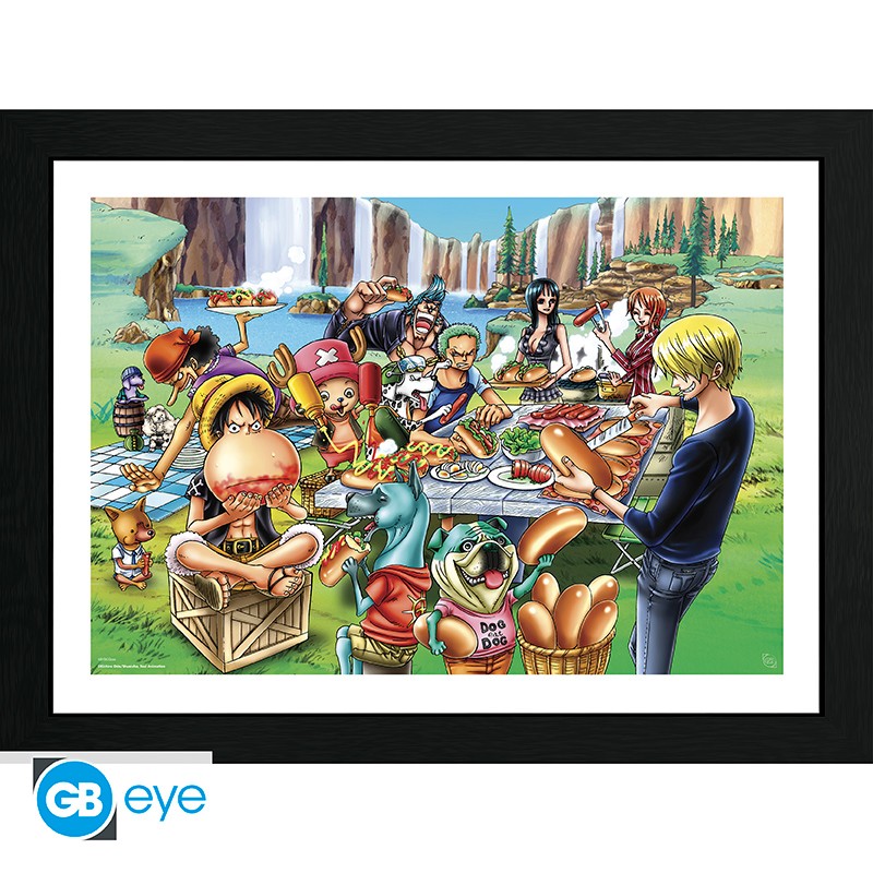 ONE PIECE Framed print Hot-Dog Party