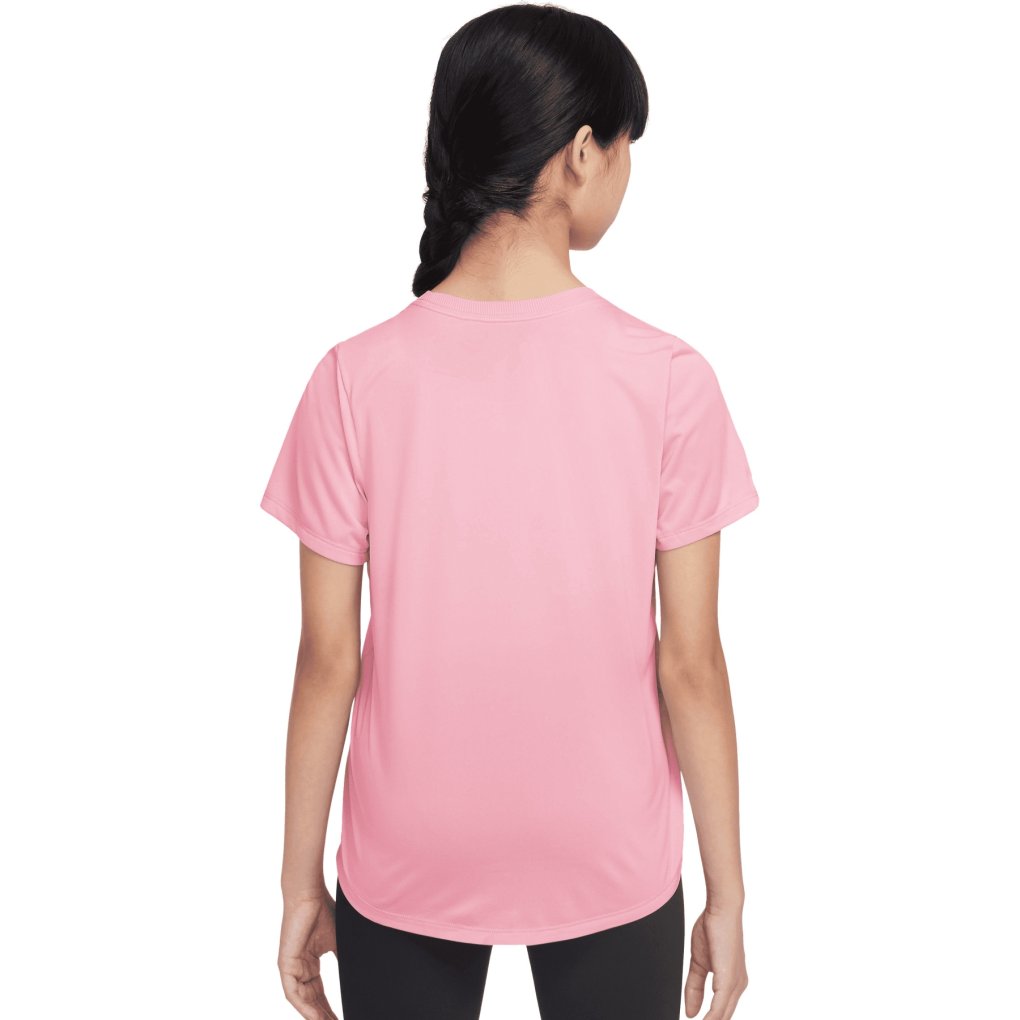 Nike One Fitted Dri-FIT Short-Sleeve Top Kids - med soft pink/white FZ5600-690
