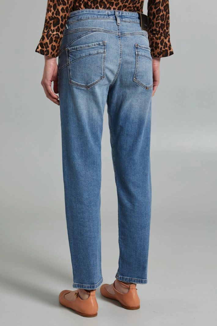Baggy jeans with five pockets - DENIM LIGHT BLUE