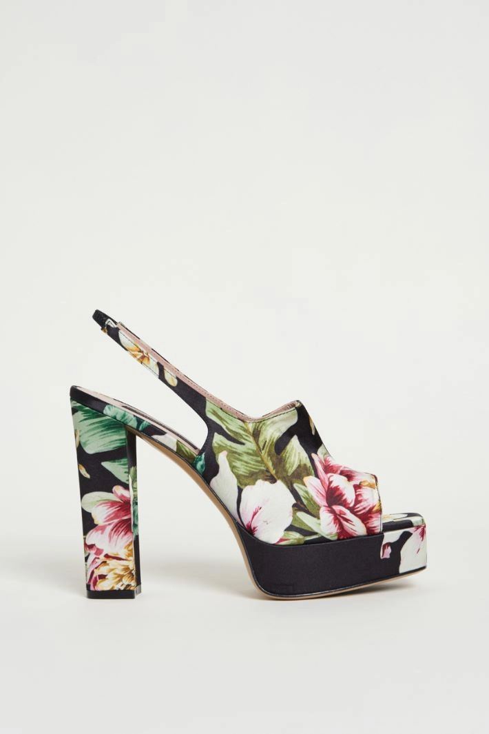 Satin sandals - GREEN PINK