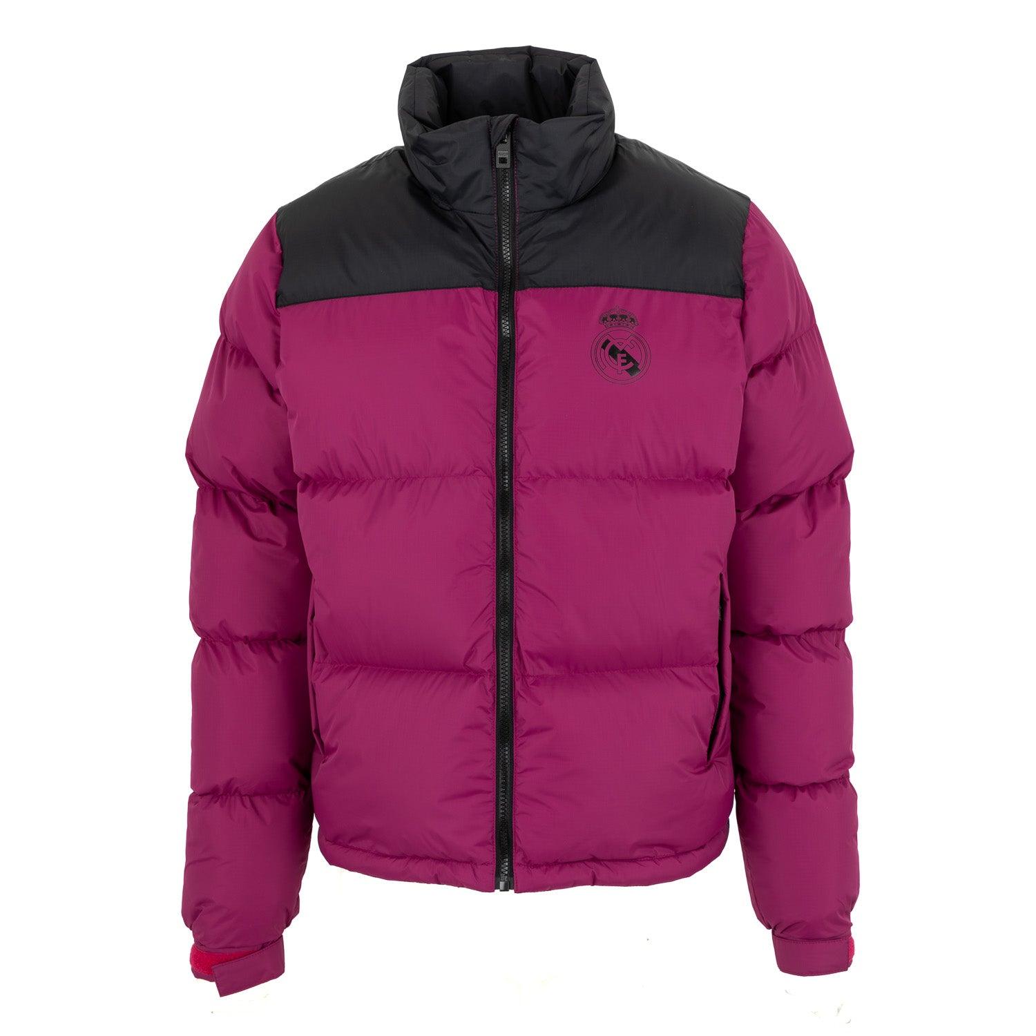 Ladies Outerwear Color Block Puffer Jacket Anorak Fucsia