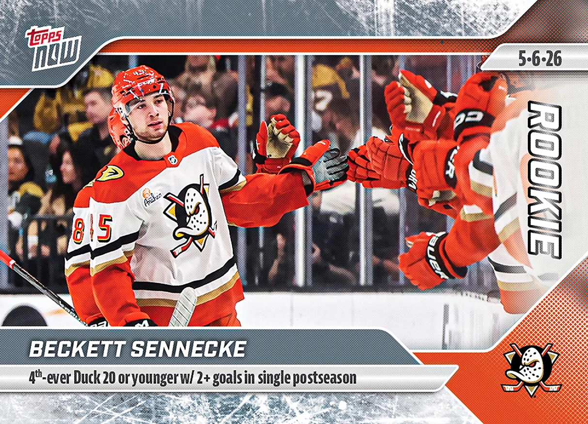 Beckett Sennecke - 2025-26 NHL Topps NOW® - Sticker # 167 Pack - PR: 605