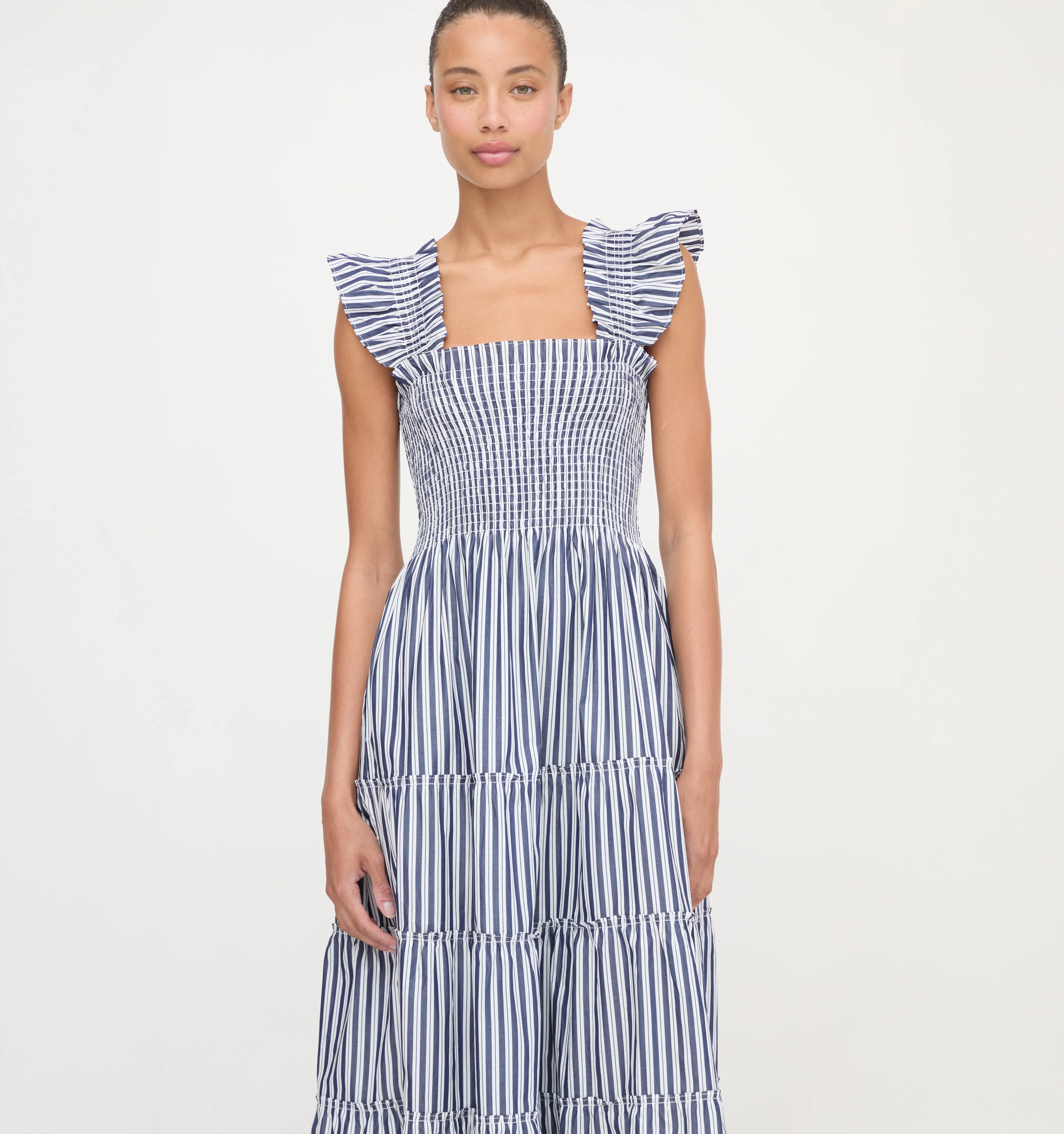 The Ellie Nap Dress - Navy Stripe