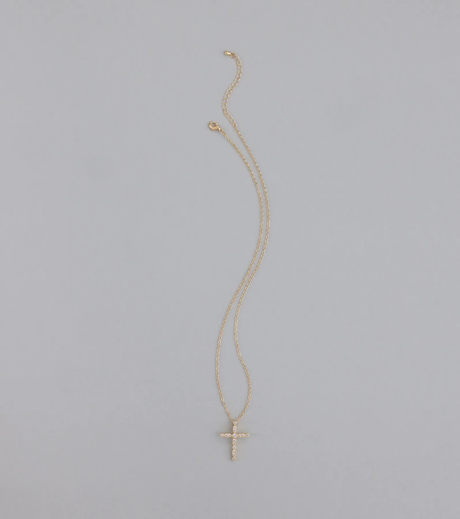 Divine Sparkle Cubic Zirconia Cross Necklace