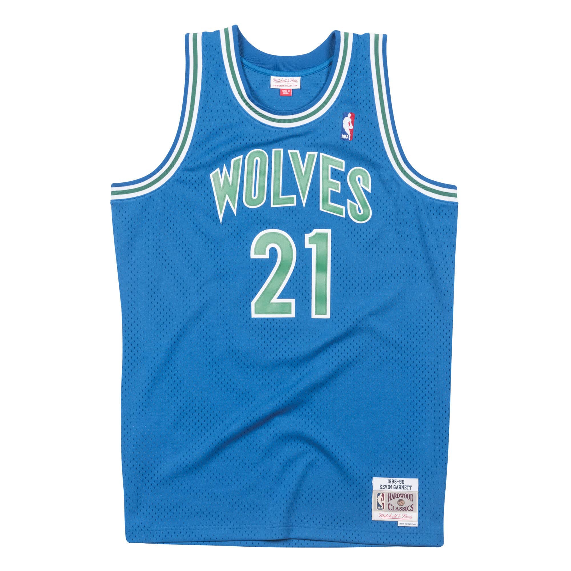 Kevin Garnett #21 Minnesota Timberwolves 1995-96 Swingman NBA Jersey Blue