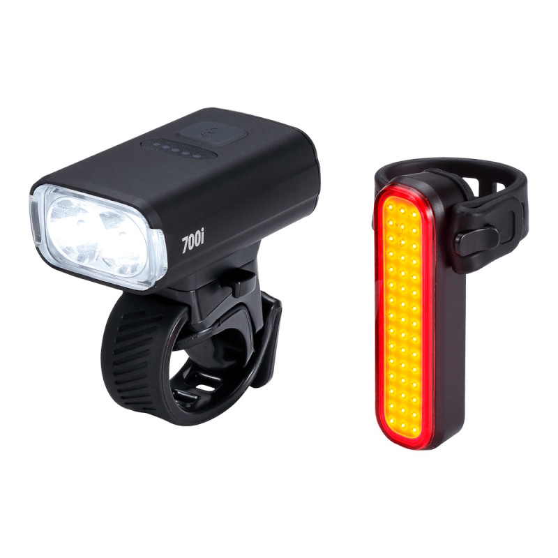 BBB Cycling NanoStrike 700i Combo + Signal Light Set BLS-266i - black