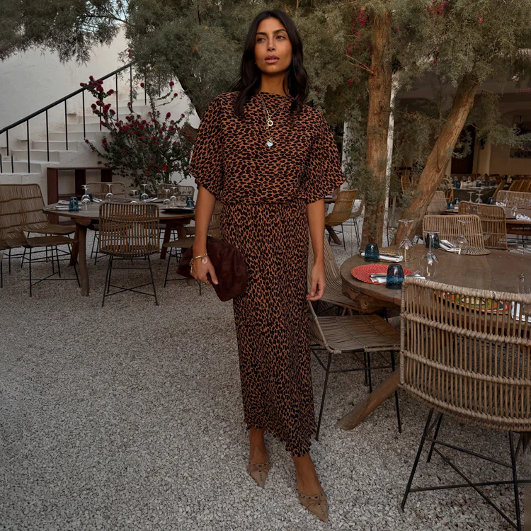Lucia Leopard Tilly Dress Petite