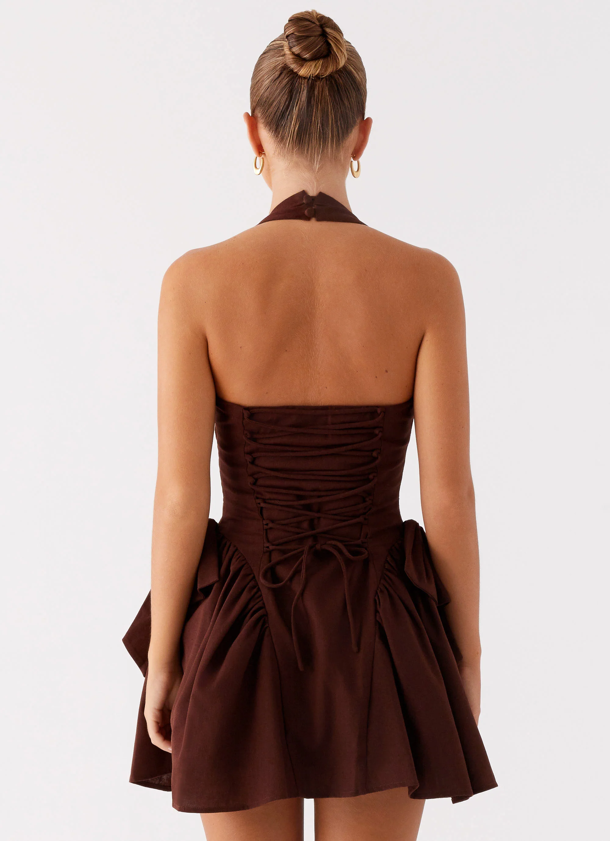 Avalo Mini Dress - Chocolate