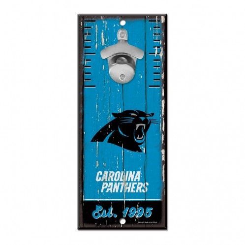Carolina Panthers NFL Bottle Opener Sign