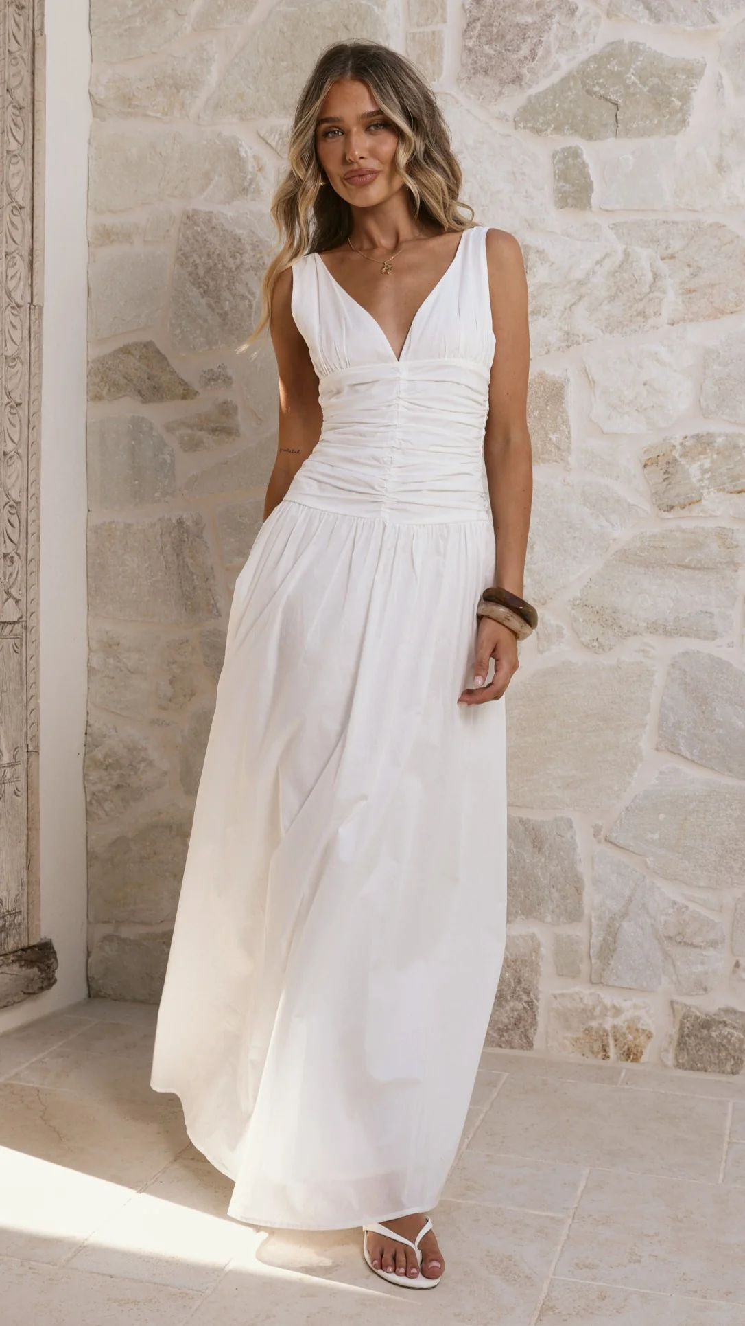 Sanya Maxi Dress - White