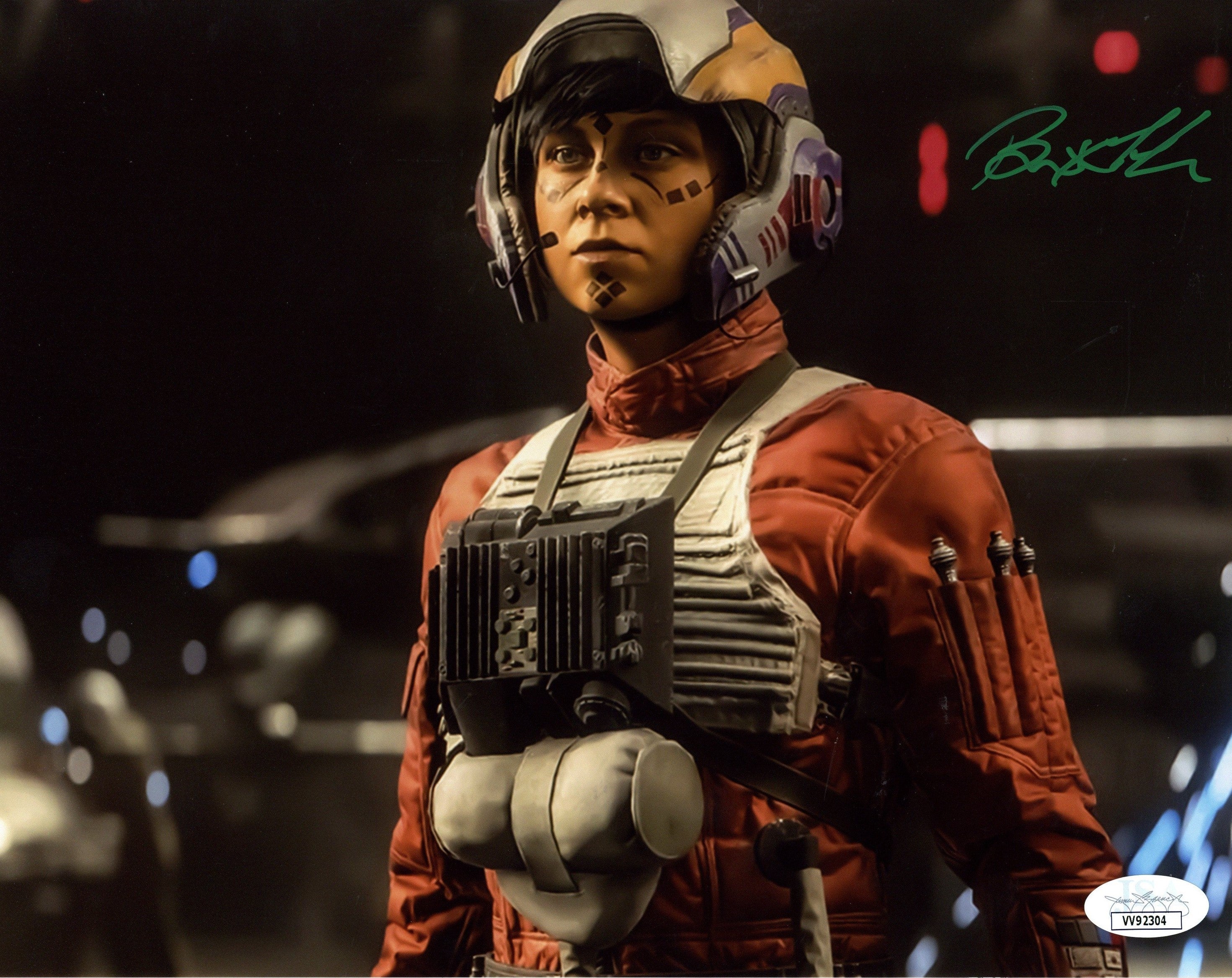 Bex Taylor Klaus Autographed Star Wars Squadrons 20cm x25cm Photo JSA