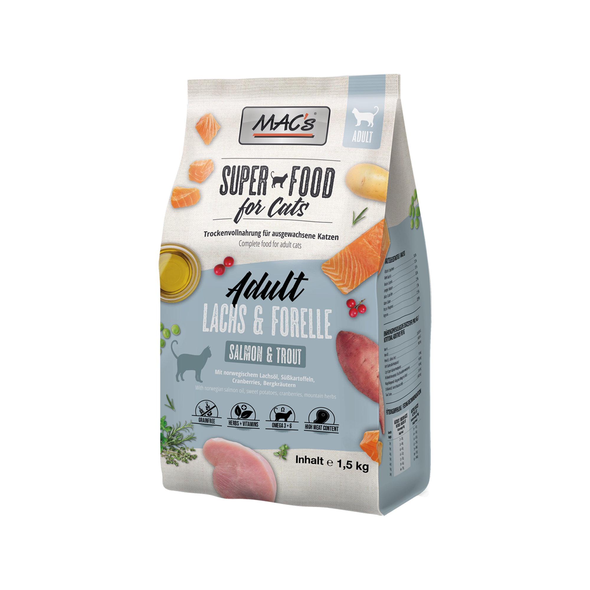 MAC's Adult Cat Food - Duck, Turkey & Chicken - 7 kg