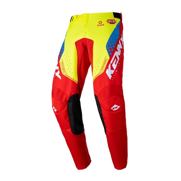 Kenny TRACK FOCUS 2024 cross pants - Yellow / RedRef: ke1737-c64886