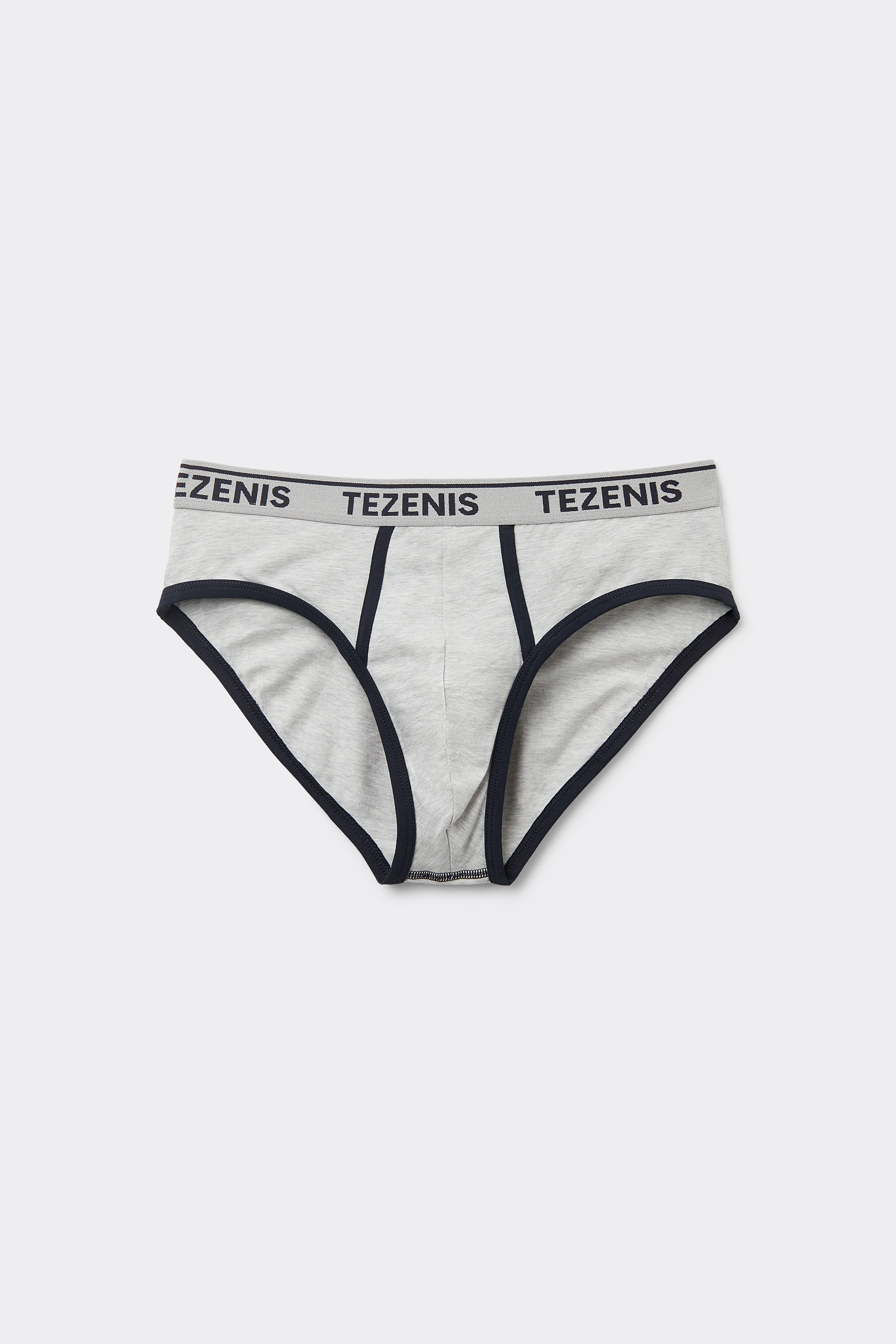 Organic Cotton Briefs with Contrasting Trim and Logo