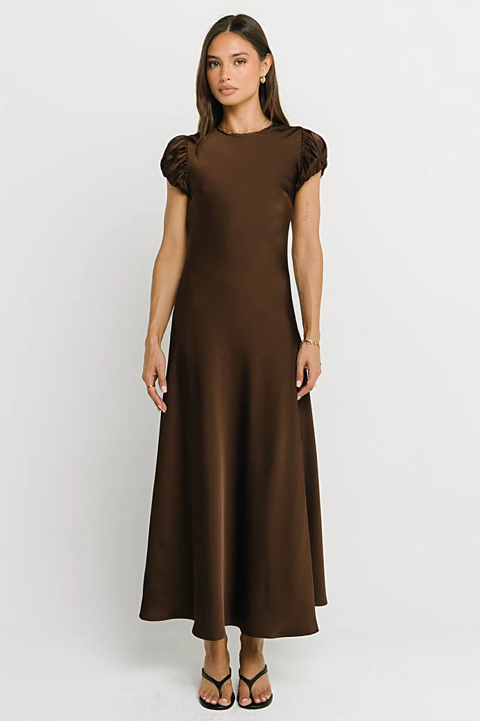 Ellianna Maxi Dress in Dark Brown