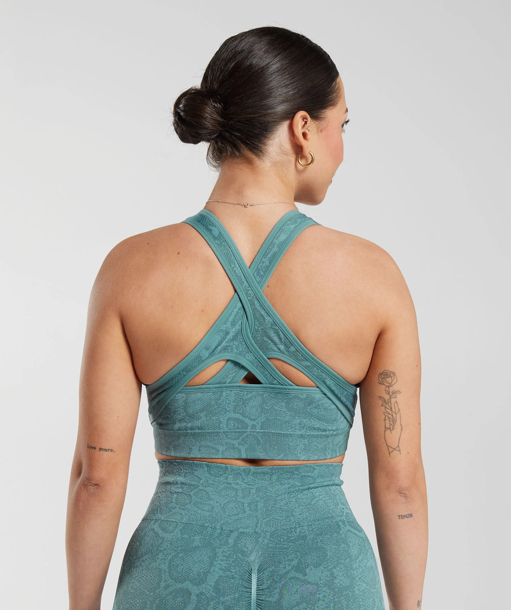 Adapt Animal Seamless Sports Bra Iceberg Blue/Thunder Blue