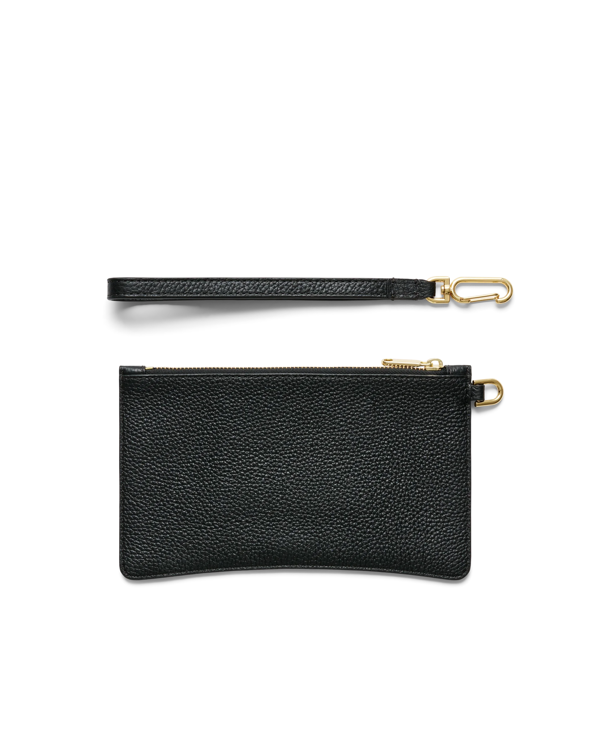 ECCO Wristlet Kleine Umhängetasche aus Leder Schwarz 14X23X1 cm