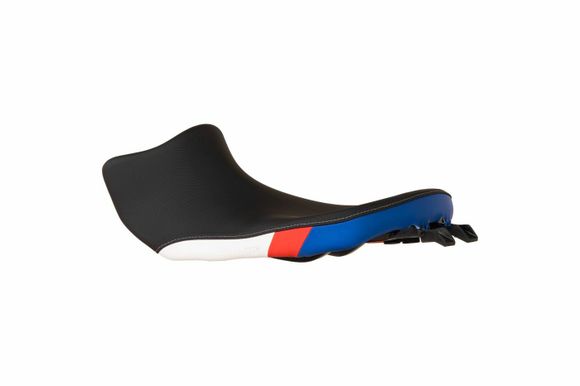 Heated Touratech Red blue Fresh Touch comfort saddle - LowBMW 1300 R 1300 GS - 2023 - 2026Ref: Trt01274A / 01-035-5910-0