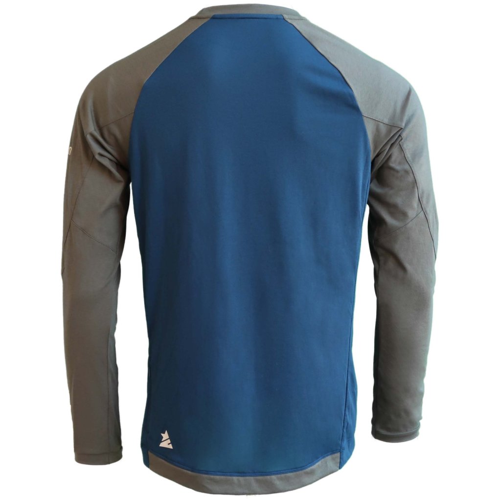 Zimtstern PureFlowz Long Sleeve MTB Shirt Men - French Navy / Dusty Olive