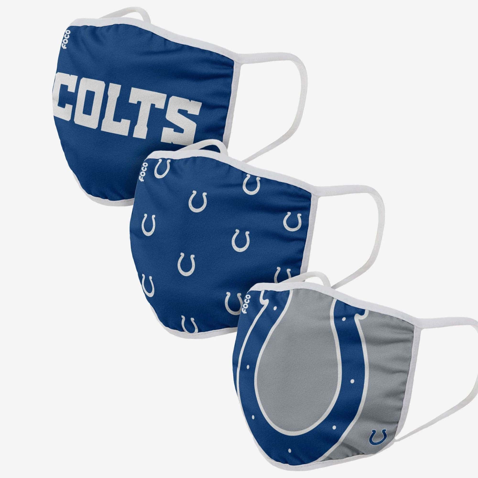 Indianapolis Colts Face Covering NFL Face Mask (3-Pack)