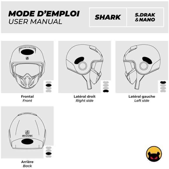 Fear The Yellow Bear Reflective Stickers REPLICA SHARK STREET DRAK / NANO - WhiteRef: FYB0020