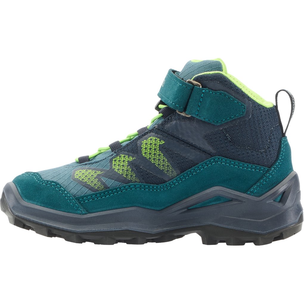 LOWA Maddox Pro GTX Mid VC Shoes Junior - petrol/lime (Size 27-35)