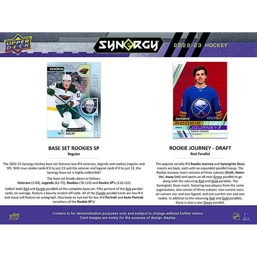 2022/23 Upper Deck Synergy Hockey NHL Hobby Box