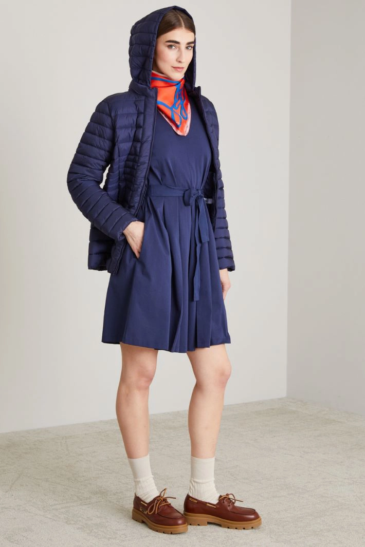 Hooded padded jacket - BLUE